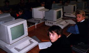 Russian Students at Computers  (JPEG)